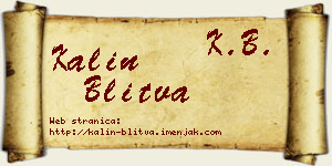 Kalin Blitva vizit kartica